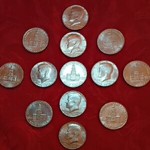 1976 Bi-Centennial JFK Half Dollar One JFK Half Per Order Roll Opened After 50yr